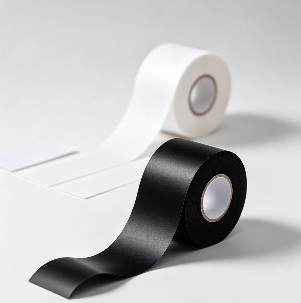 Black thermal transfer ribbon for wash care label printing, carbon ribbon roll with nylon label material