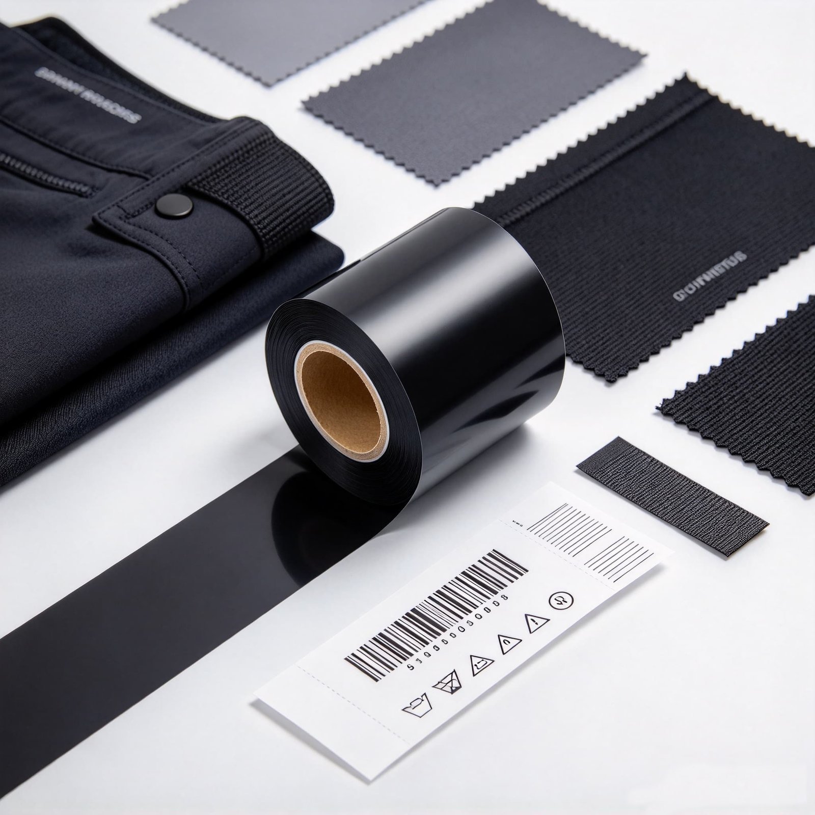 Resin ribbon for functional textile labels