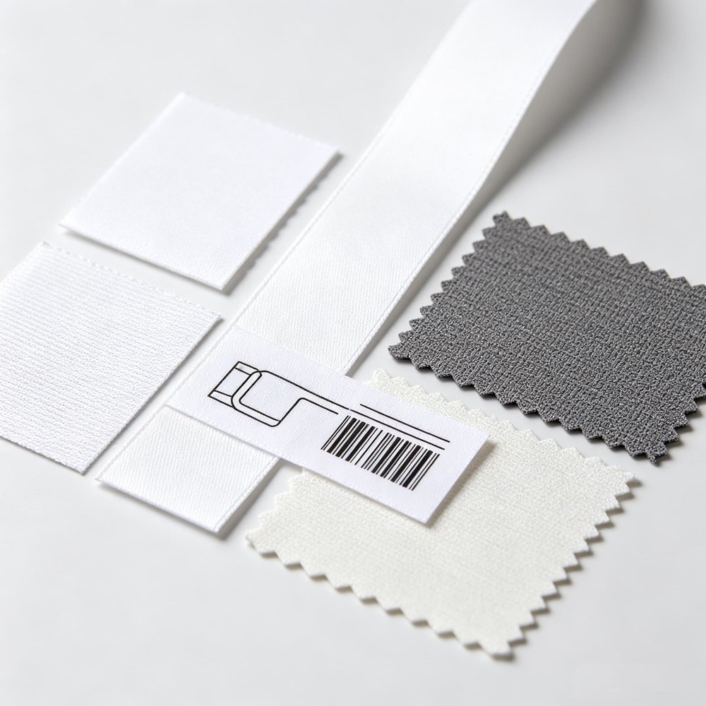 Thick nylon labels for functional textiles, sports equipment and heavy duty accessories