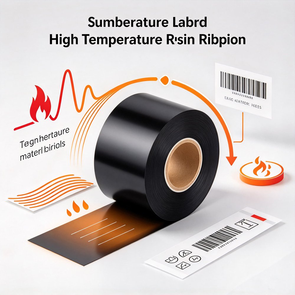High temperature resin ribbon with heavy-duty durability for labels
