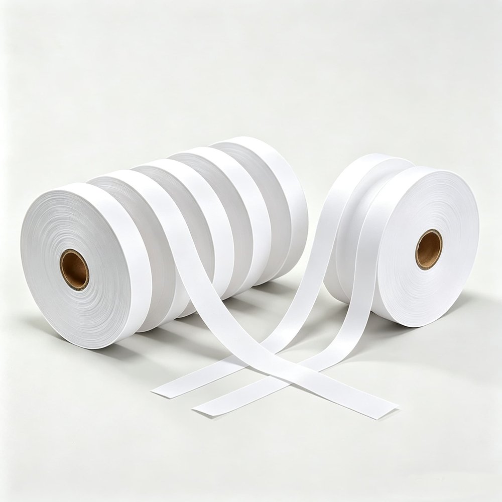 N1 nylon wash care label material roll for garment thermal transfer printing