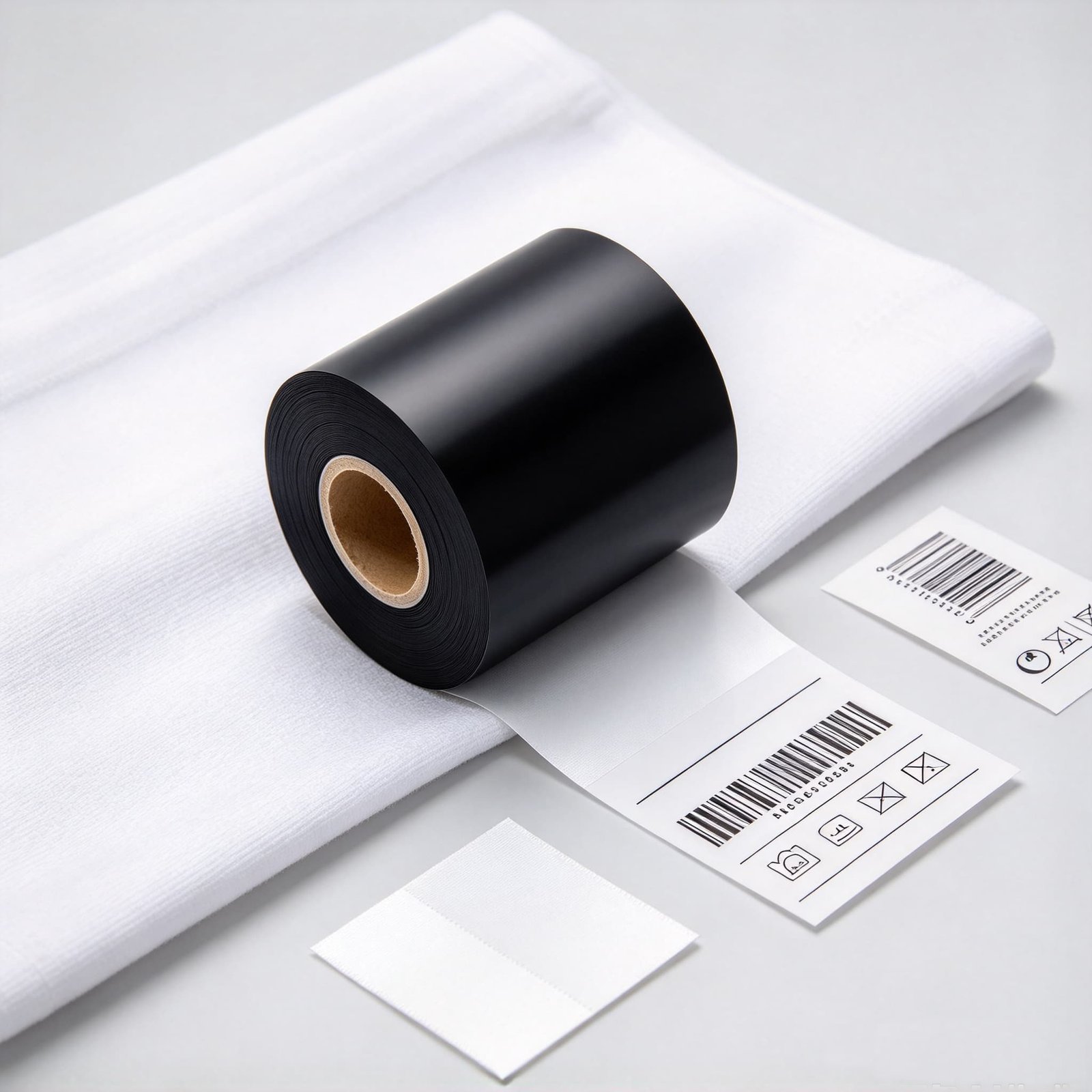 Nylon label resin ribbon for tear-away nylon wash care labels