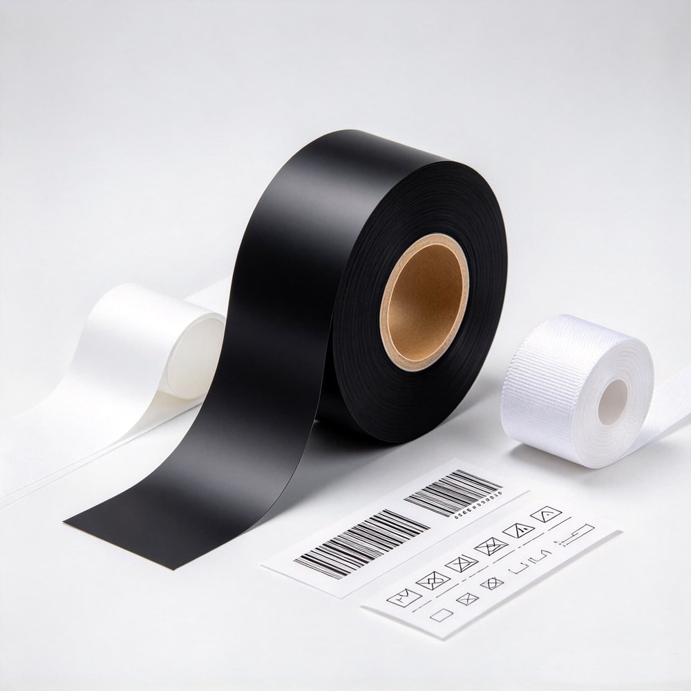 Nylon label resin ribbon for tear-away nylon wash care labels