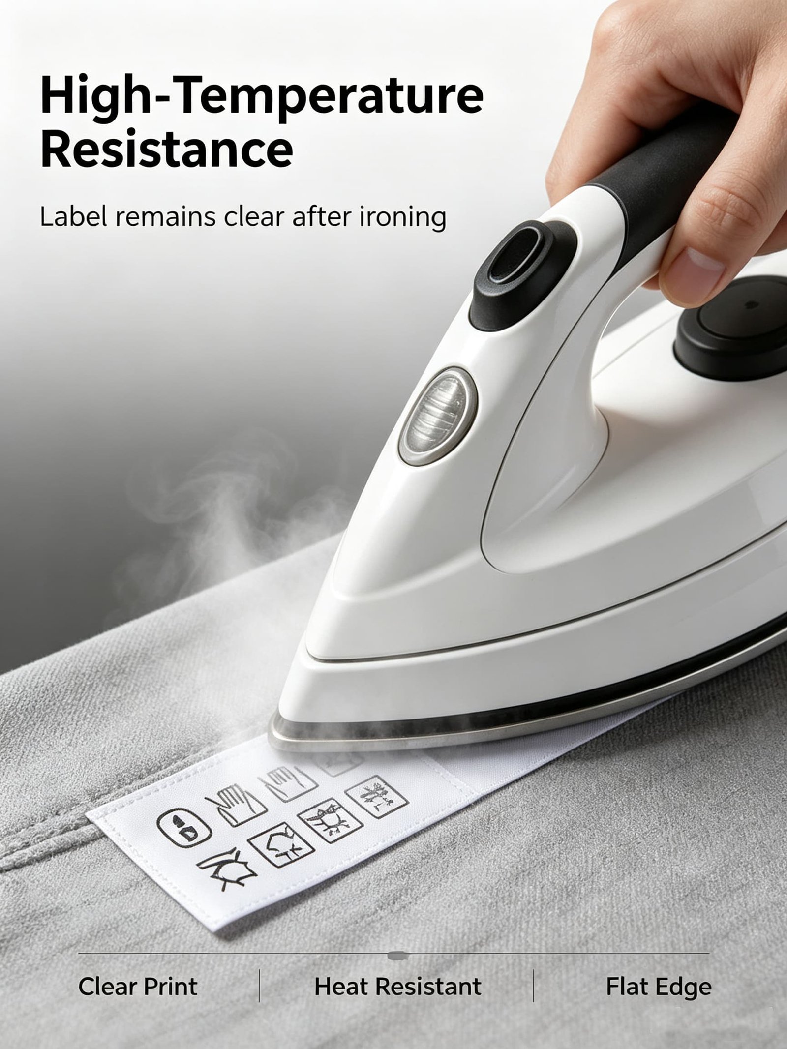 Nylon label ironing resistance, clear print after high-temperature ironing-5