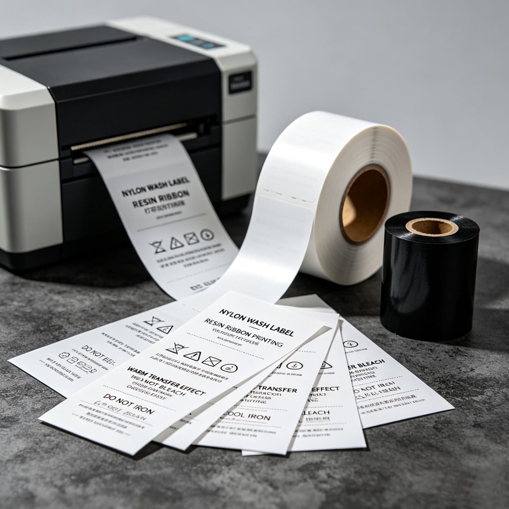 Printable N1 nylon label fabric, matte textile substrate for apparel care labels