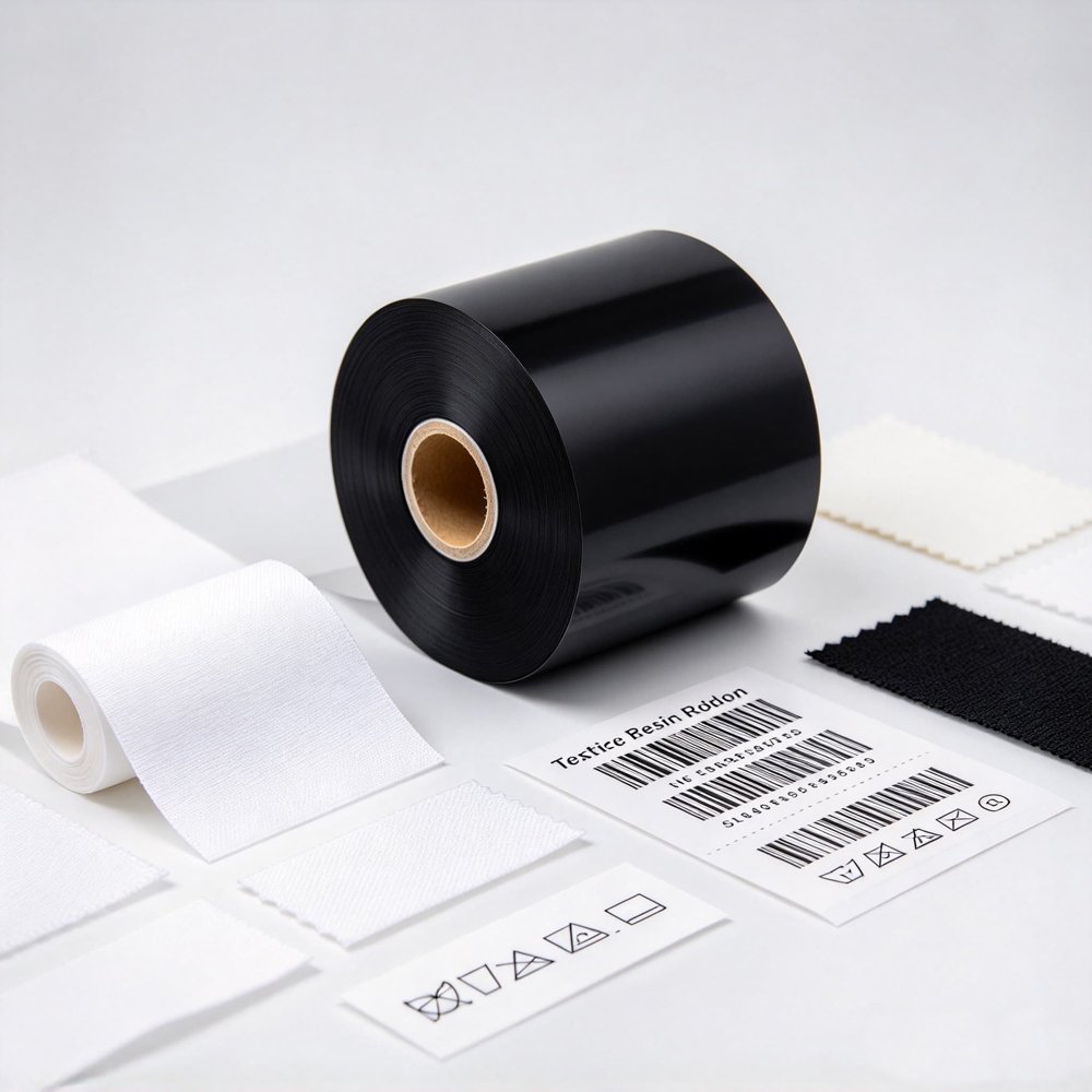 Textile resin ribbon for apparel fabric label printing