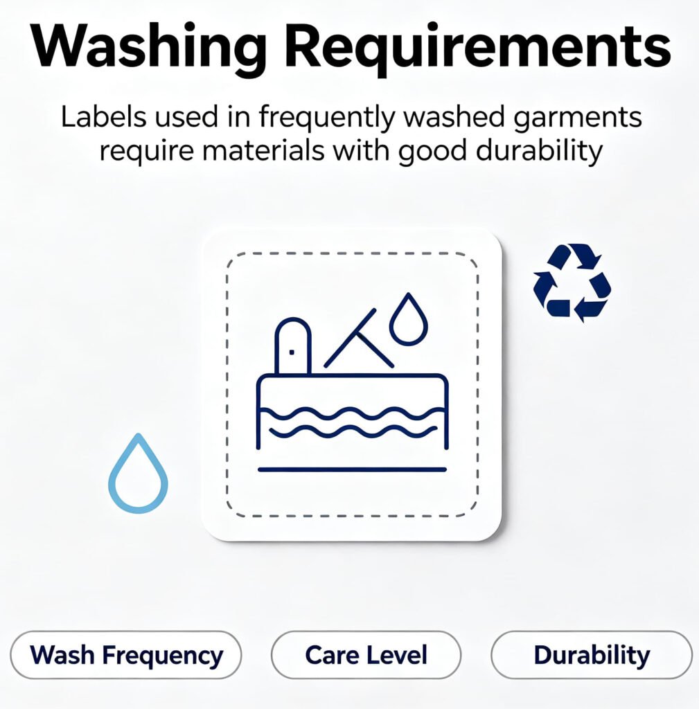 Wash durability test for clothing care label
